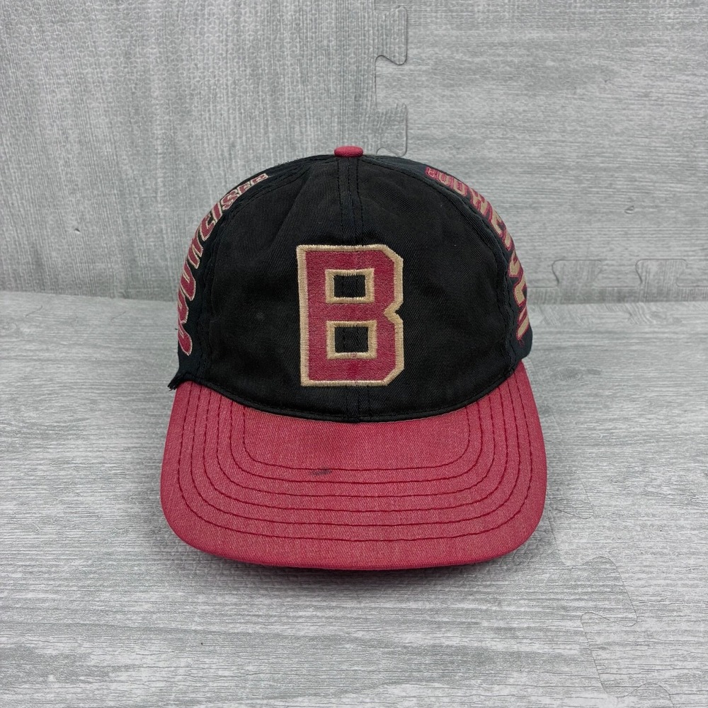 Vintage Budweiser Hat Cap Snapback Black Beer Alcohol Embroidered Logo Drinking